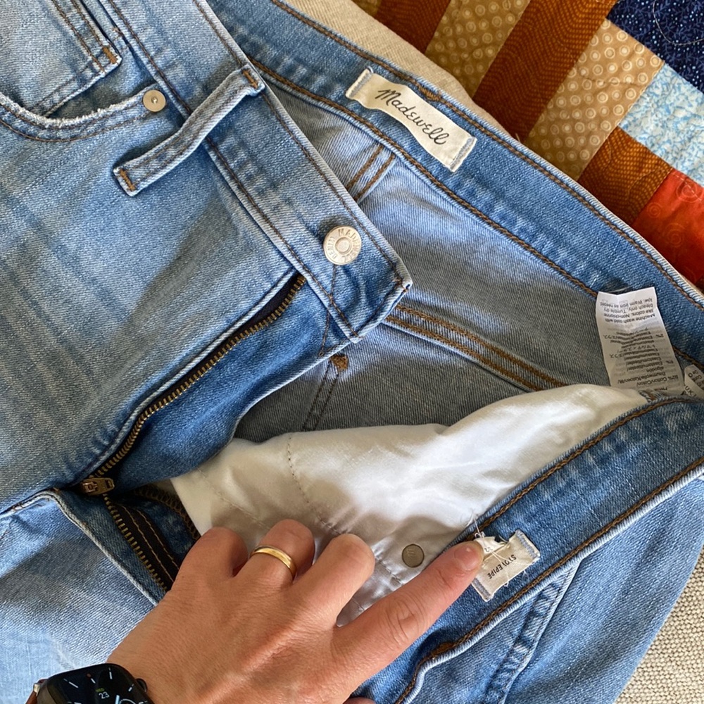 Madewell stovepipe jeans size 32